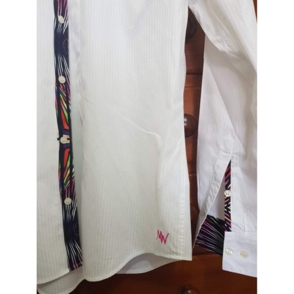 Full Suit Set Matthew Williamson H&M 38R Blazer 32 Pants M Shirt - Picture 4 of 12